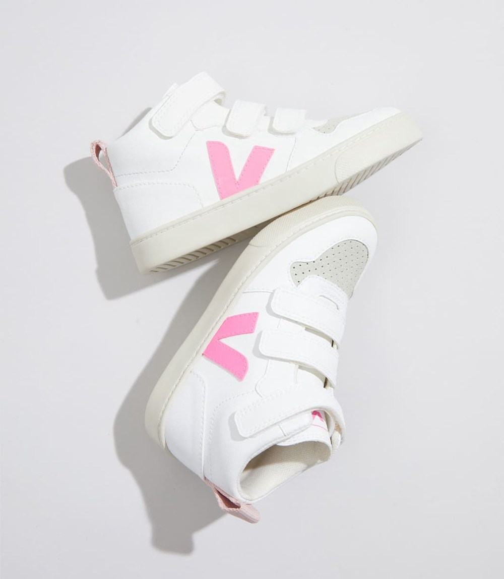 Tenis Veja Niños - V-10 Mid Cwl - Blancos - 892BSCNUT